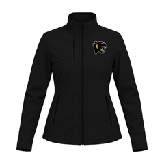 GBN Panther Logo Women's Soft Shell Jacket - Deep Black