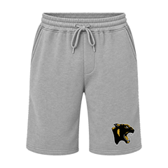GBN Panther Logo Fleece Shorts - Grey Heather