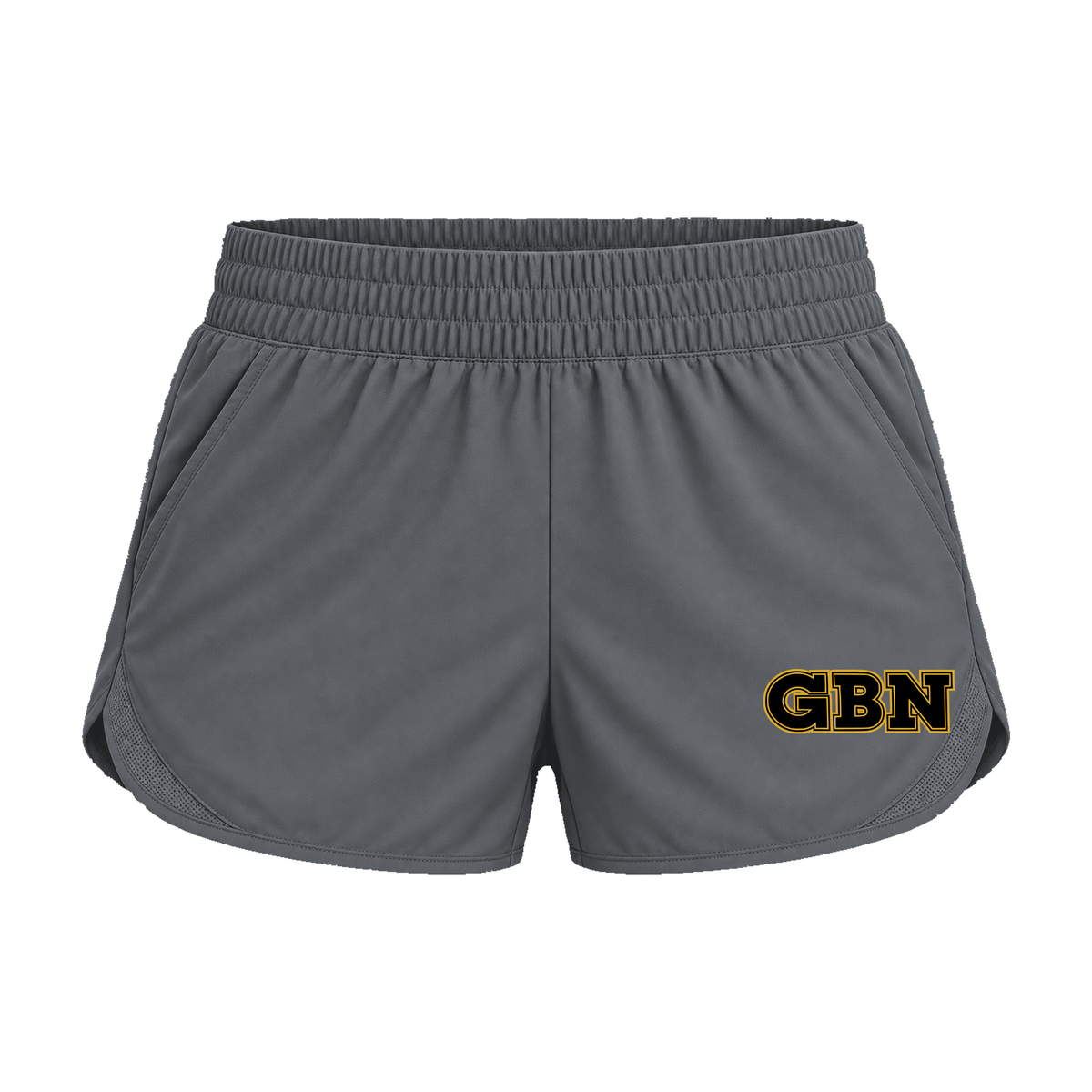 GBN Varsity Letters Women's Athletic Shorts - Iron Grey