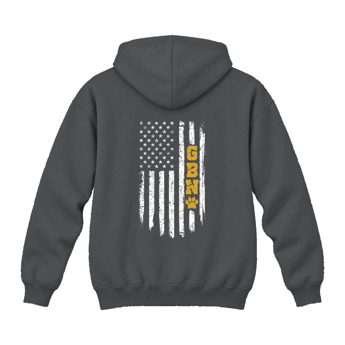 GBN Flag Hoodie - Charcoal (back)