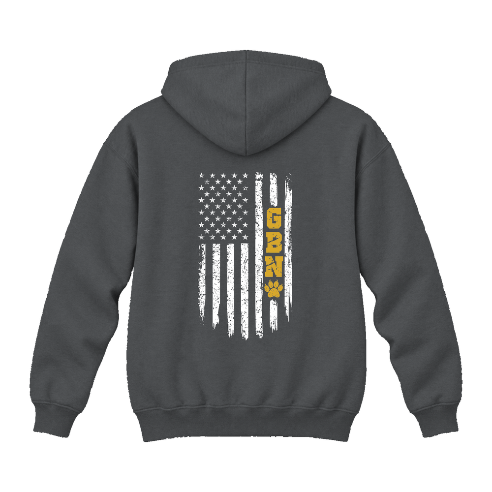 GBN Flag Hoodie - Charcoal (back)