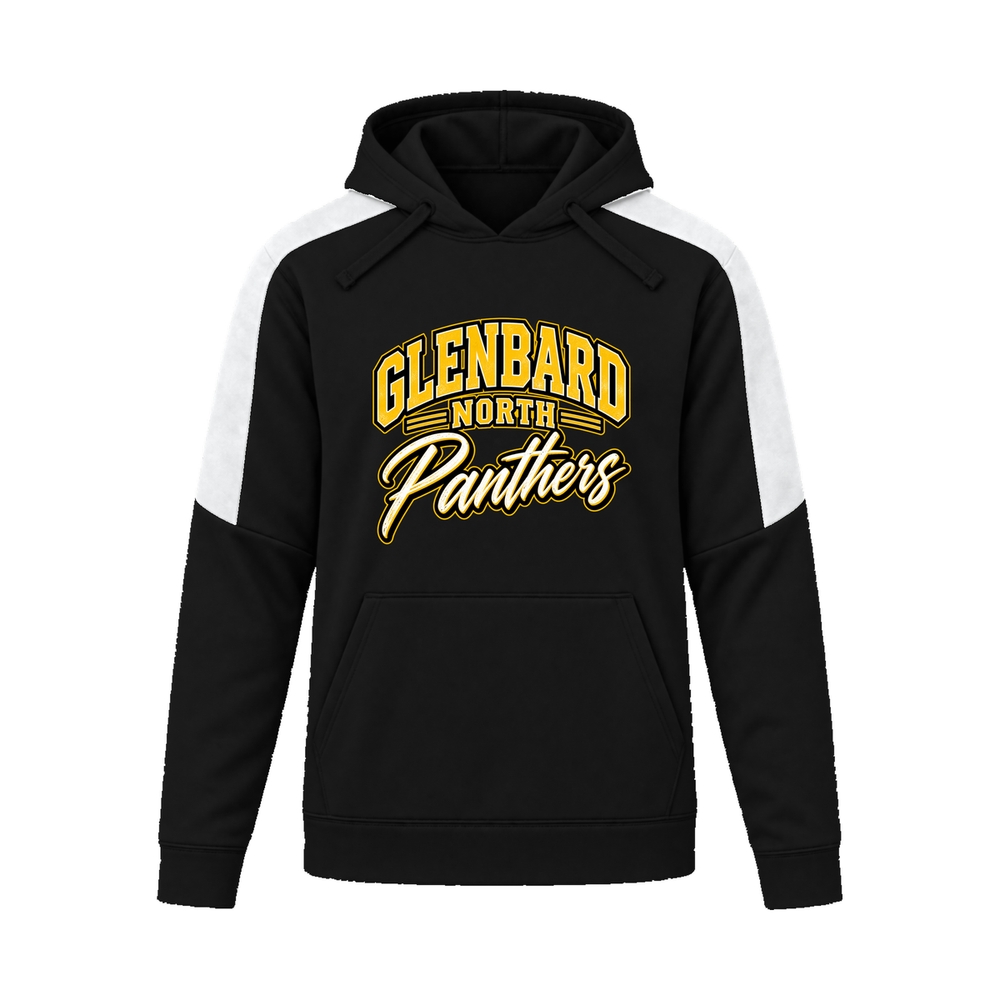 GBN Arched Panthers Performance Hoodie - Black/ White