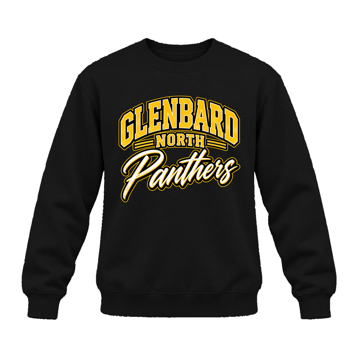 GBN Arched Panthers Premium Crewneck - Black