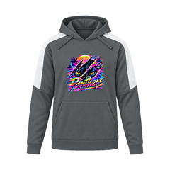 GBN Neon Panther Performance Hoodie - Iron Grey/ White